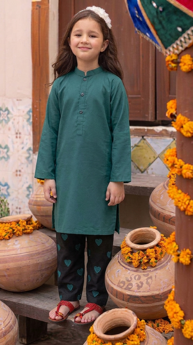 KIDS 2-PIECE | EMBROIDERY LAWN SUIT | GIRLS SUITS