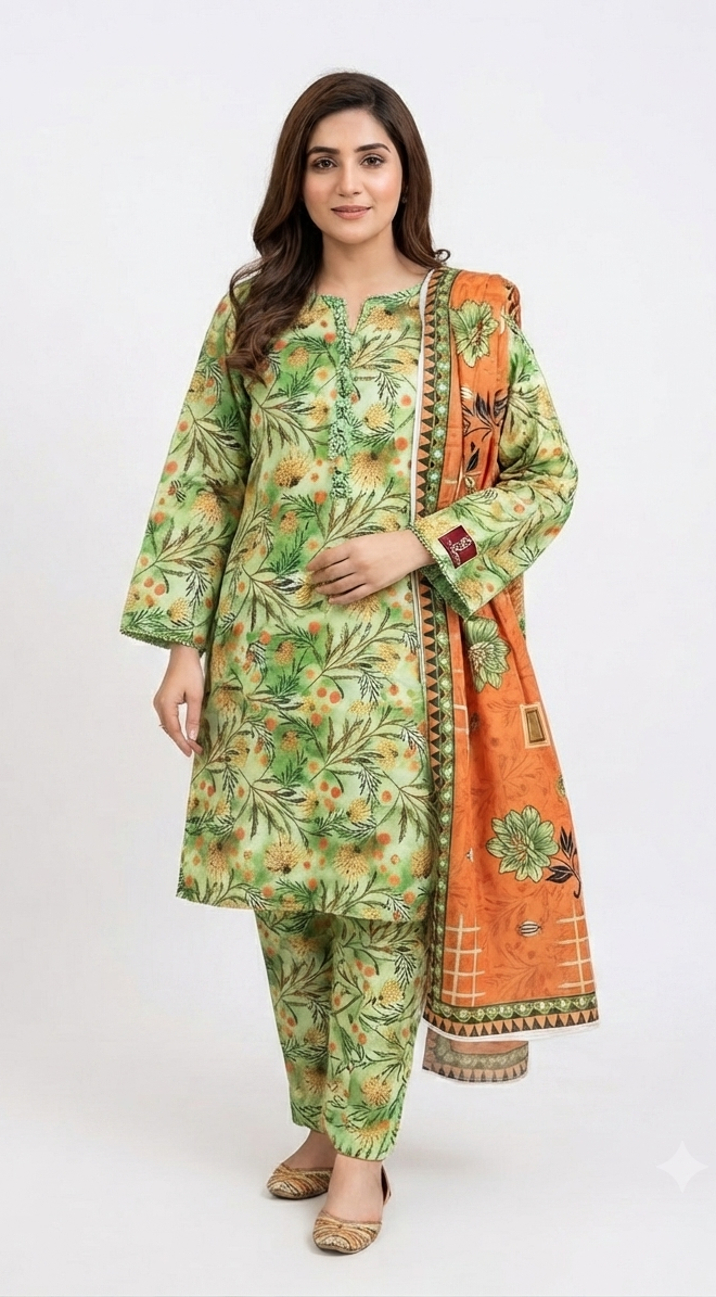 BIN SAEED | STITCHED 3-PIECE | PRINTED LAWN SUIT