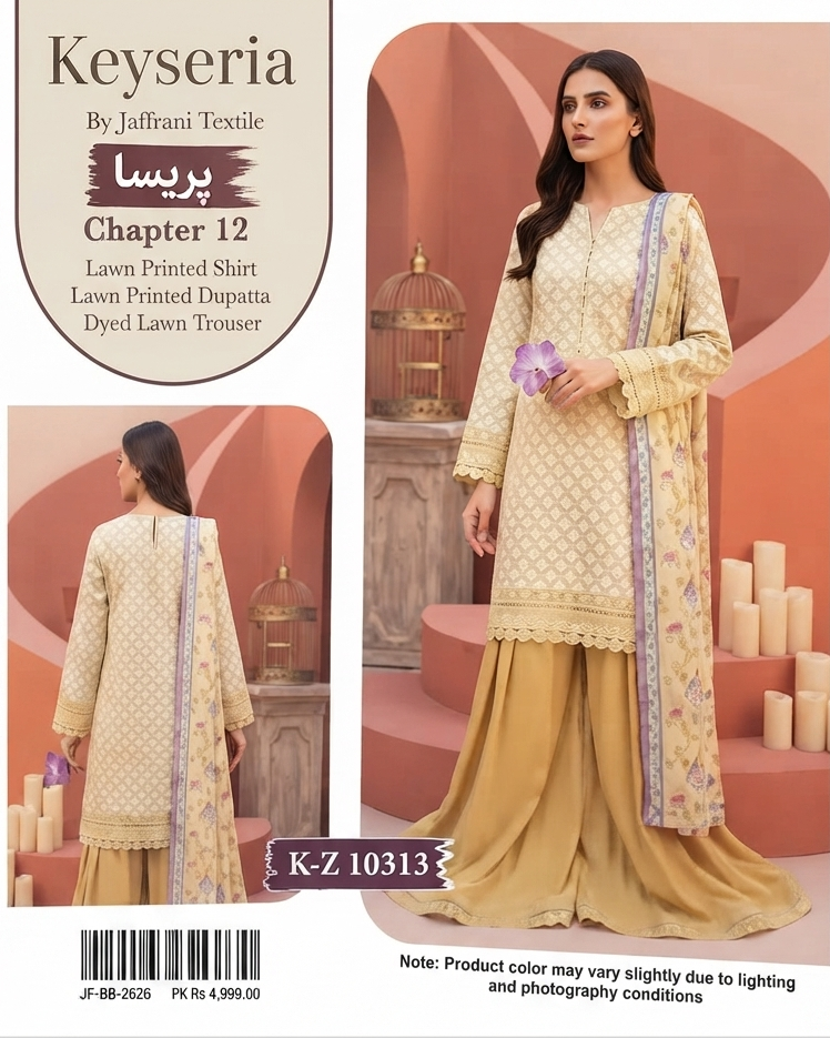 KEYSERIA | UNSTITCHED 3-PIECE | PRINTED LAWN SUIT