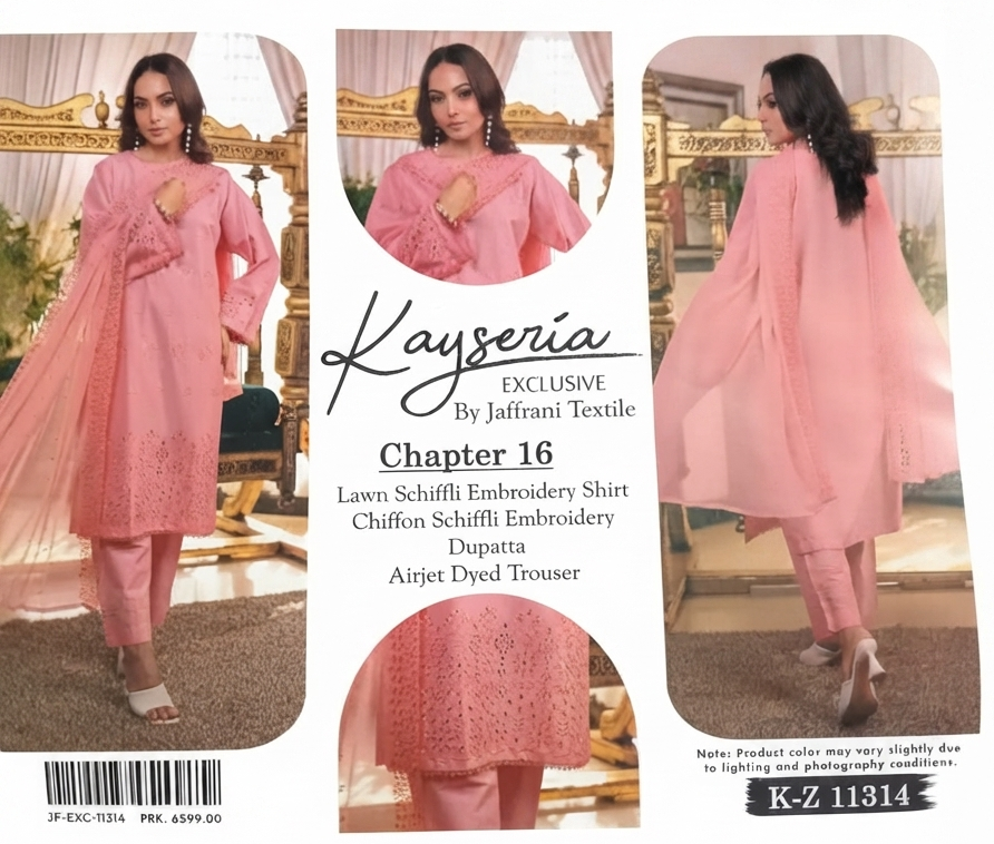 KEYSERIA EXCLUSIVE | UNSTITCHED 3-PIECE | LUXERY EMBRIODERY LAWN SUIT