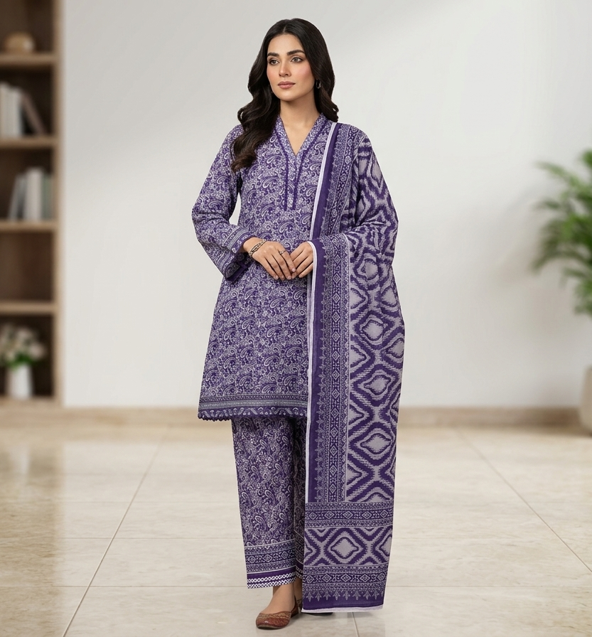 BIN SAEED | STITCHED 3-PIECE | PRINTED LAWN SUIT