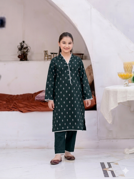 KIDS 2-PIECE | PRINTED LAWN SUIT | GIRLS SUITS