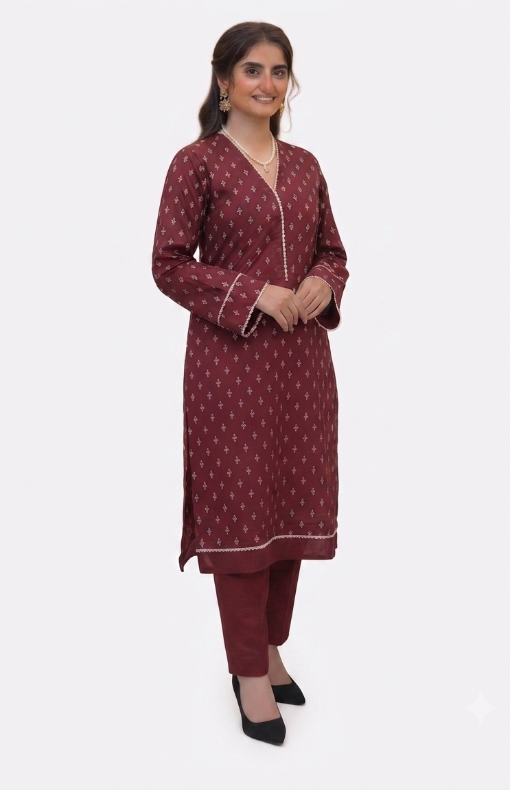 BAREEZE | STITCHED 2-PIECE | PRINTED LAWN SUIT