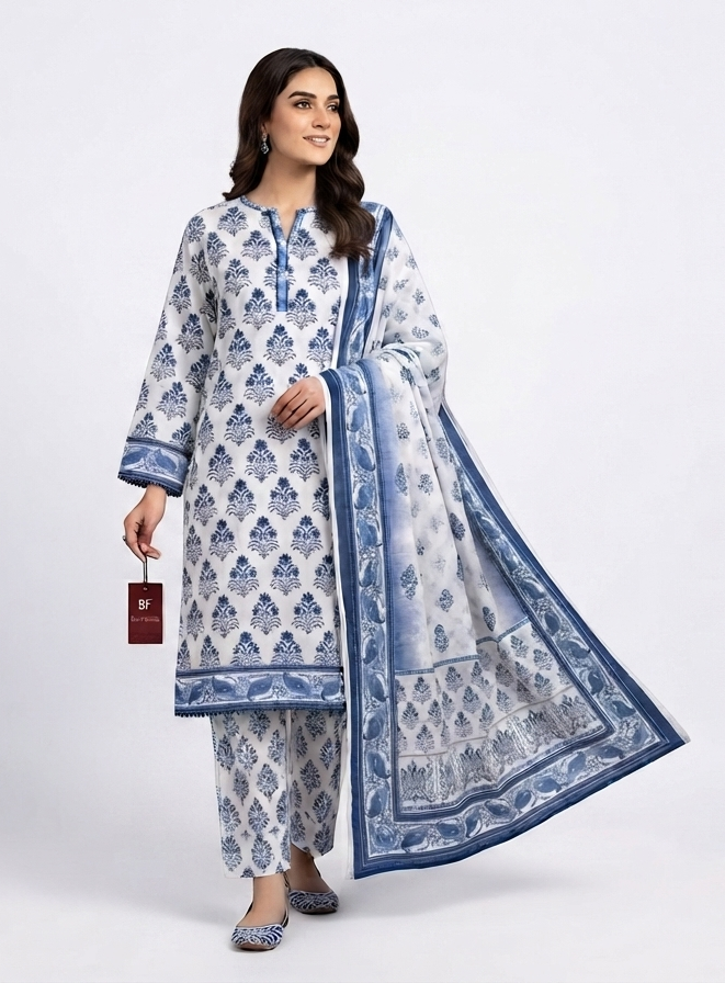 BIN SAEED | STITCHED 3-PIECE | PRINTED LAWN SUIT