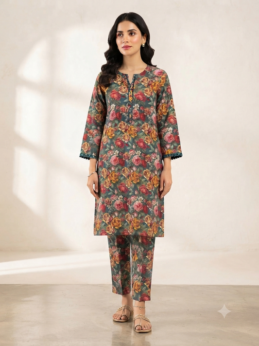 BIN FATIMA | STITCHED 2-PIECE | PRINTED LAWN SUIT