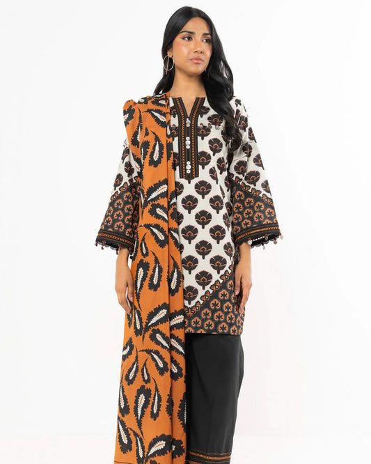 ALKARAM | STITCHED 3-PIECE | PRINTED LAWN SUIT