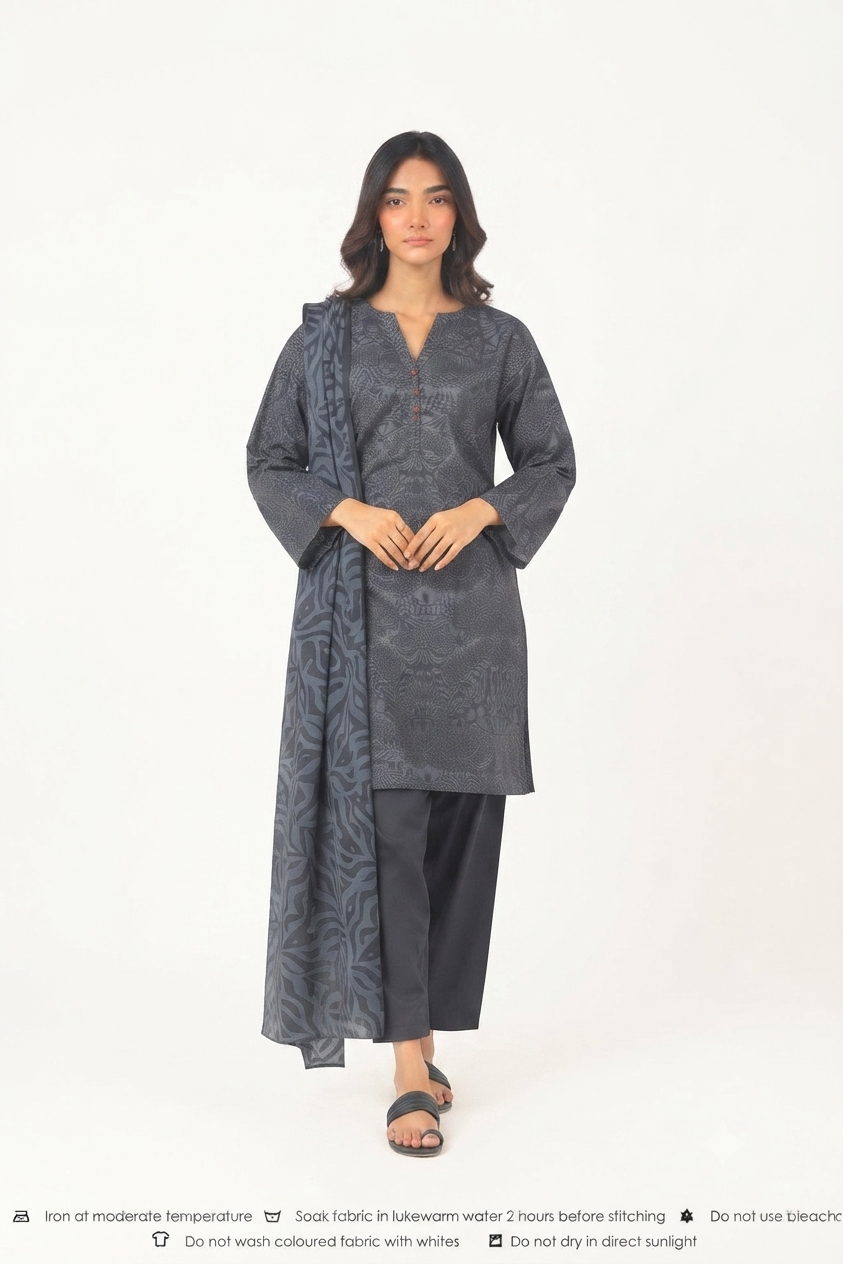 ALKARAM | STITCHED 3-PIECE | PRINTED LAWN SUIT