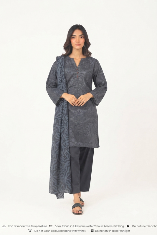 ALKARAM | STITCHED 3-PIECE | PRINTED LAWN SUIT