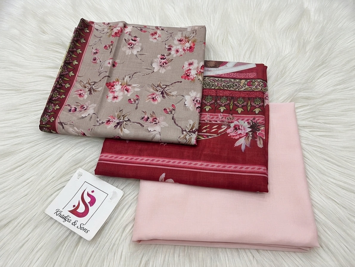 Bin Saeed | 3 Piece Unstitched Digital Printed Suit | Vol-13