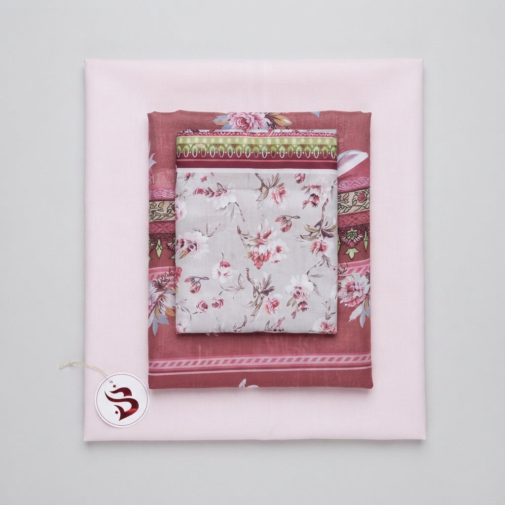 Bin Saeed | 3 Piece Unstitched Digital Printed Suit | Vol-7