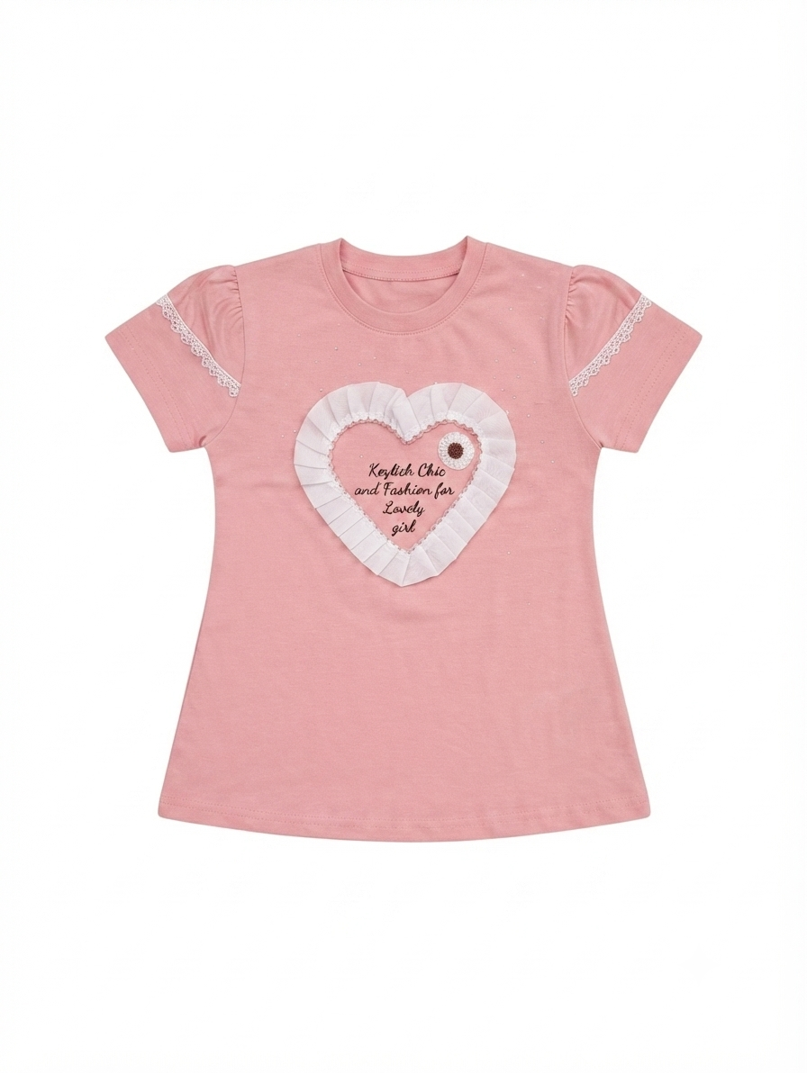 GIRLS CHINA STUFF T-SHIRT H/S CHARACTER- PINK
