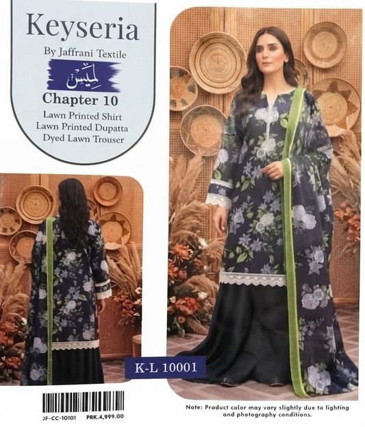 KEYSERIA | UNSTITCHED 3-PIECE | PRINTED LAWN SUIT