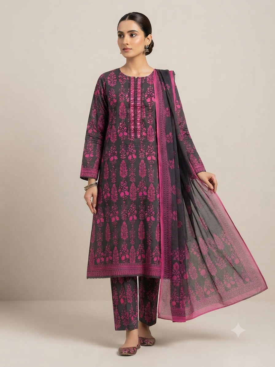 BIN SAEED | STITCHED 3-PIECE | PRINTED LAWN SUIT