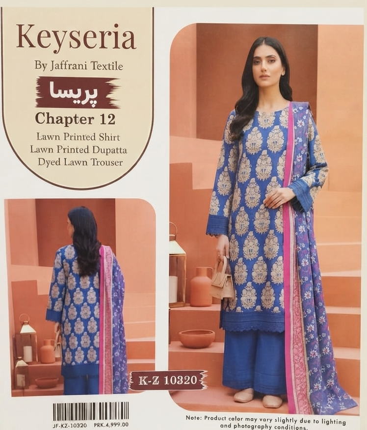 KEYSERIA | UNSTITCHED 3-PIECE | PRINTED LAWN SUIT