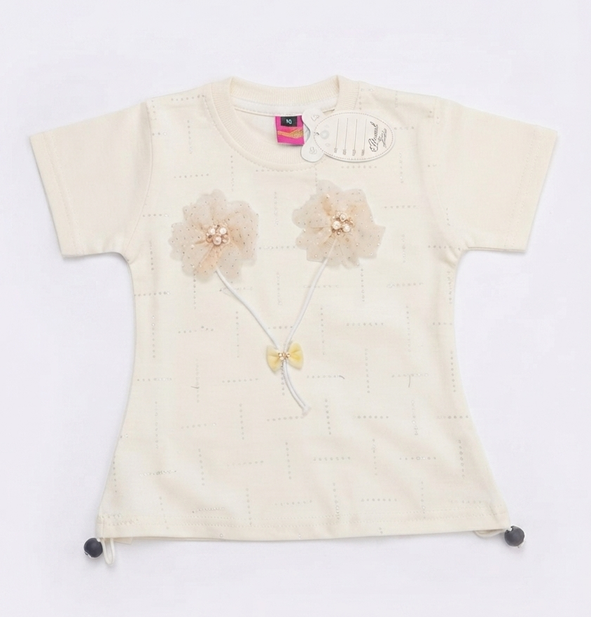 GIRLS CHINA STUFF T-SHIRT H/S CHARACTER- FLOWERS