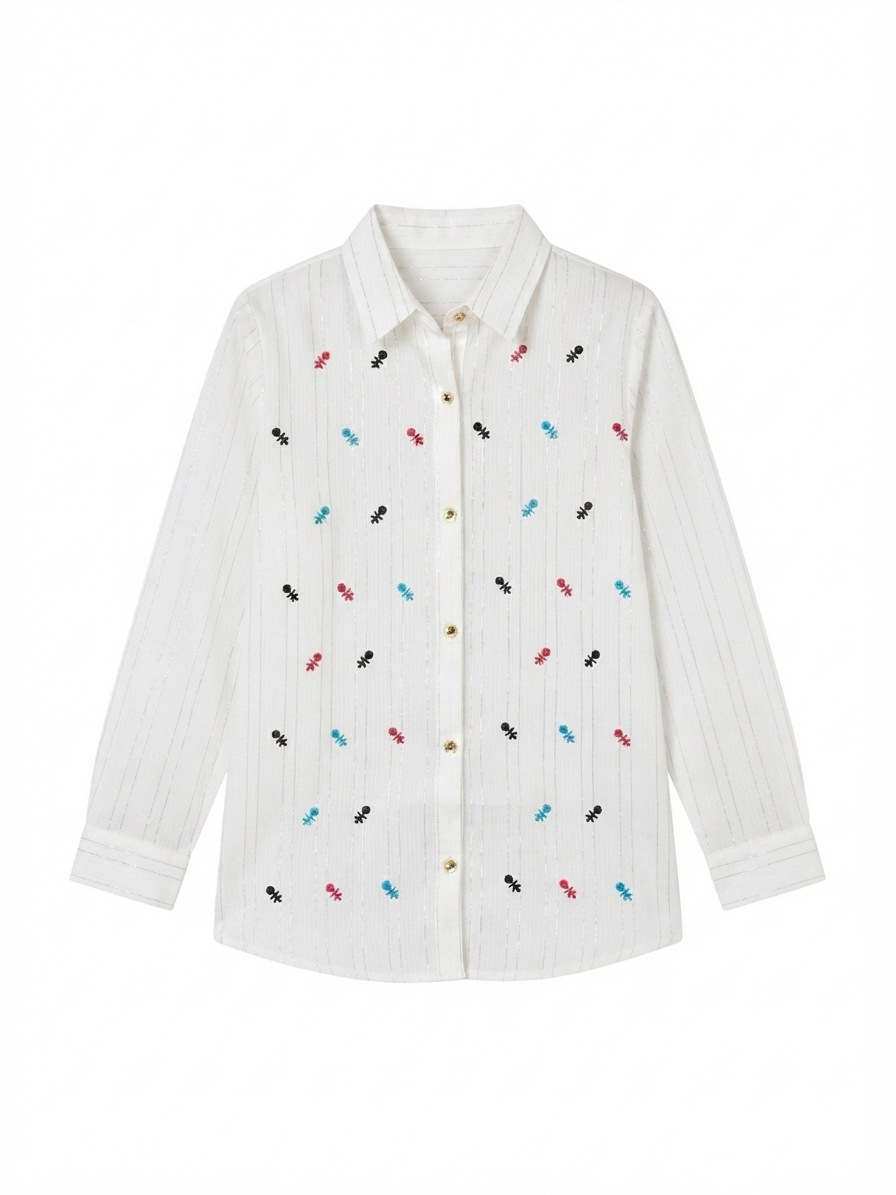GIRL SHIRT - H/S CHARACTER - WHITE BOTI