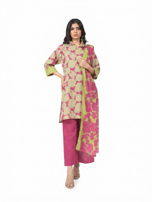 ALKARAM | STITCHED 3-PIECE | PRINTED LAWN SUIT