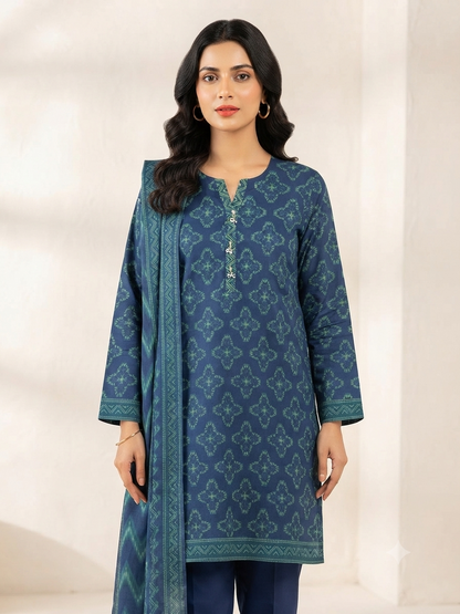 ALKARAM | STITCHED 3-PIECE | PRINTED LAWN SUIT
