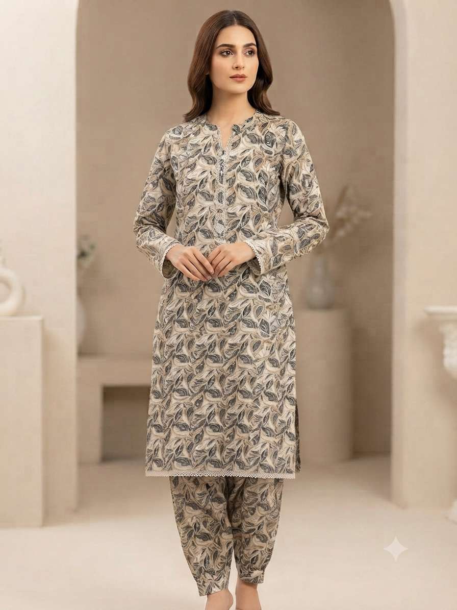 BIN FATIMA | STITCHED 2-PIECE | PRINTED LAWN SUIT