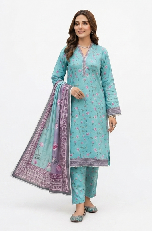 BIN SAEED | STITCHED 3-PIECE | PRINTED LAWN SUIT