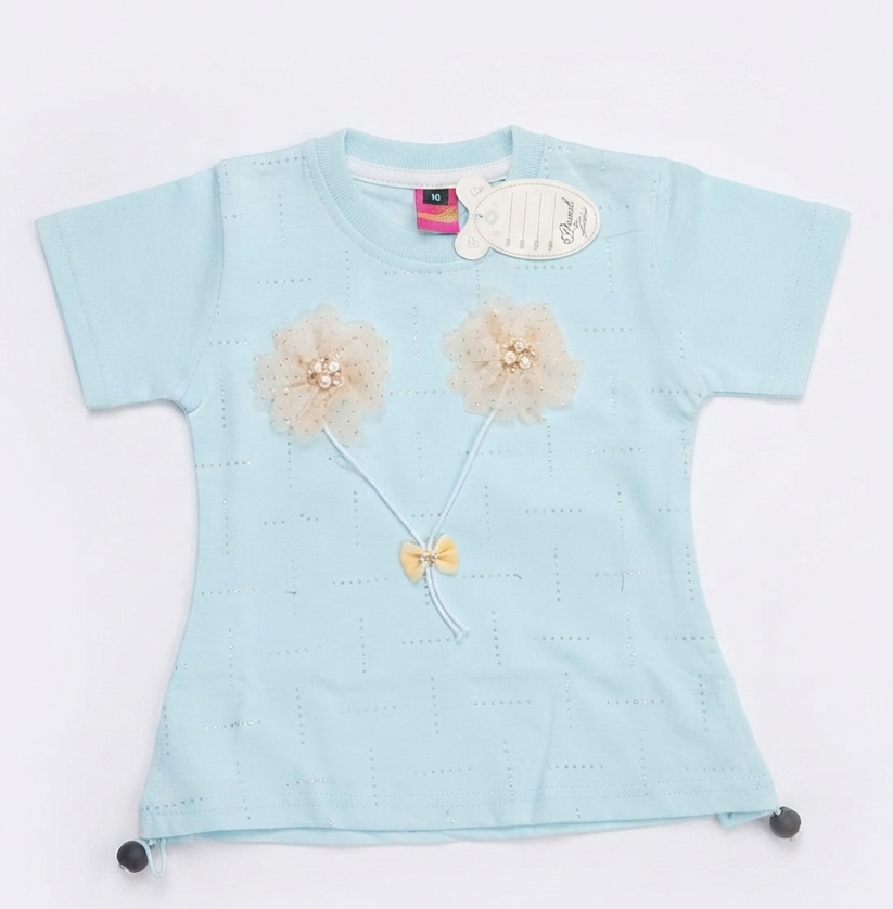 GIRLS CHINA STUFF T-SHIRT H/S CHARACTER- FLOWERS