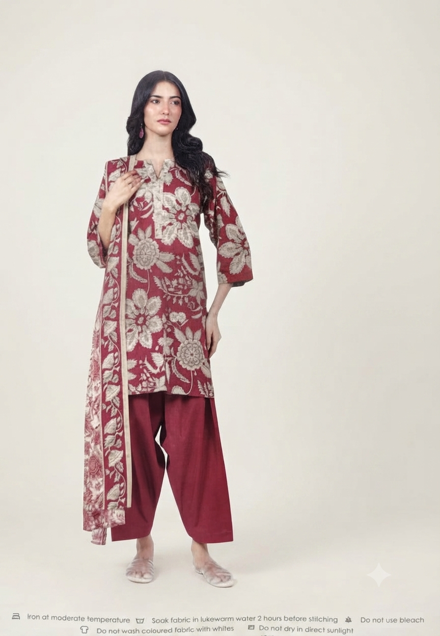 ALKARAM | STITCHED 3-PIECE | PRINTED LAWN SUIT