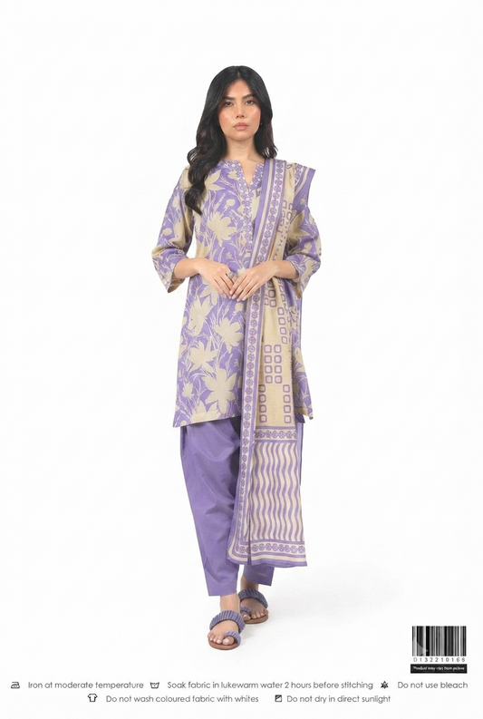 ALKARAM | STITCHED 3-PIECE | PRINTED LAWN SUIT