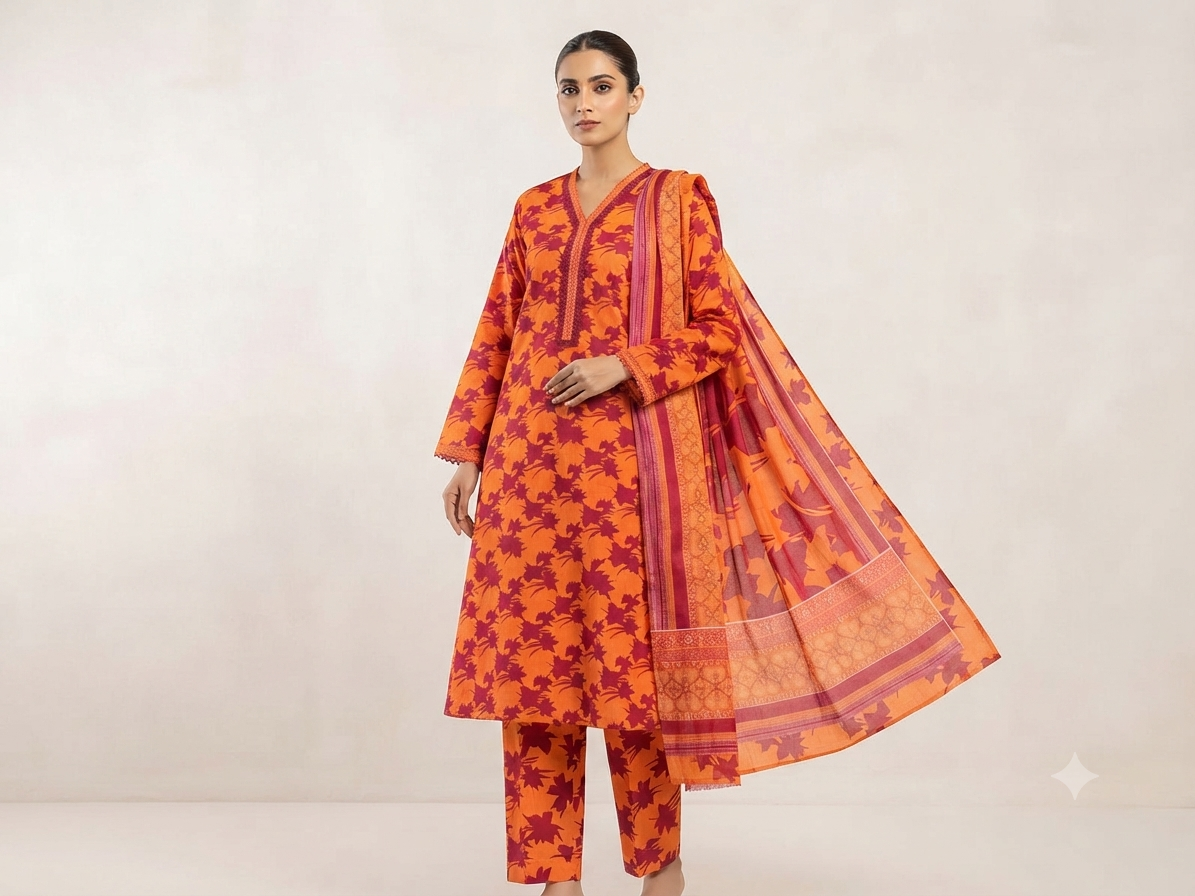 BIN SAEED | STITCHED 3-PIECE | PRINTED LAWN SUIT