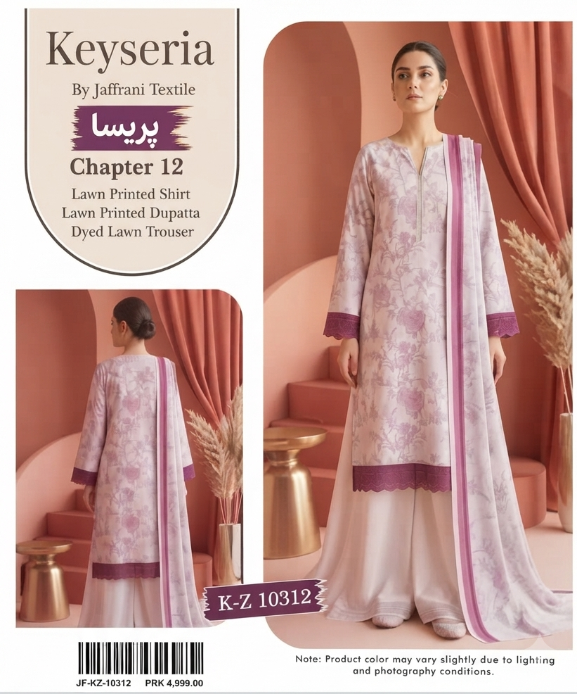 KEYSERIA | UNSTITCHED 3-PIECE | PRINTED LAWN SUIT