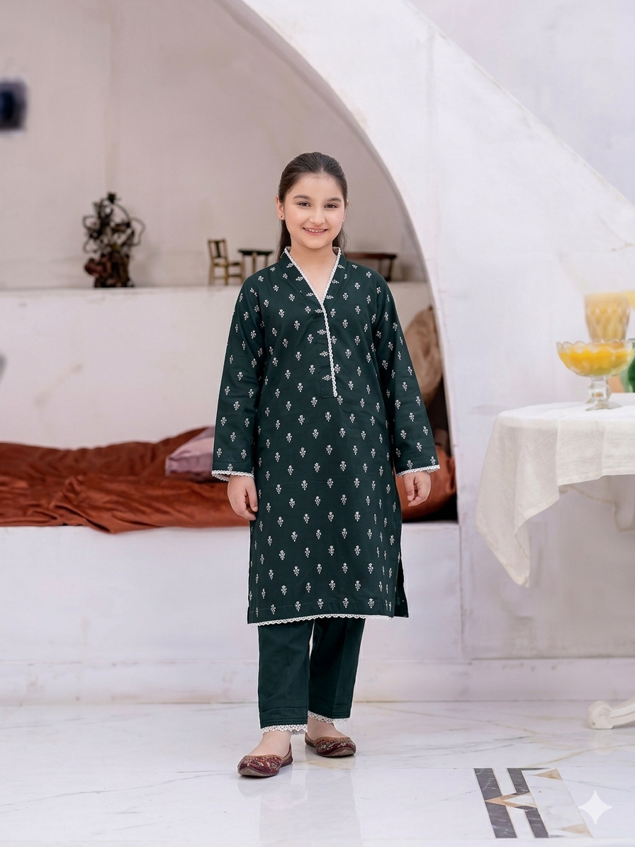KIDS 2-PIECE | PRINTED LAWN SUIT | GIRLS SUITS