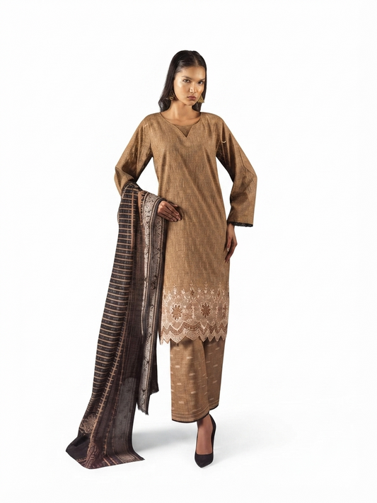KEYSERIA EXCLUSIVE | UNSTITCHED 3-PIECE | LUXERY EMBRIODERY LAWN SUIT