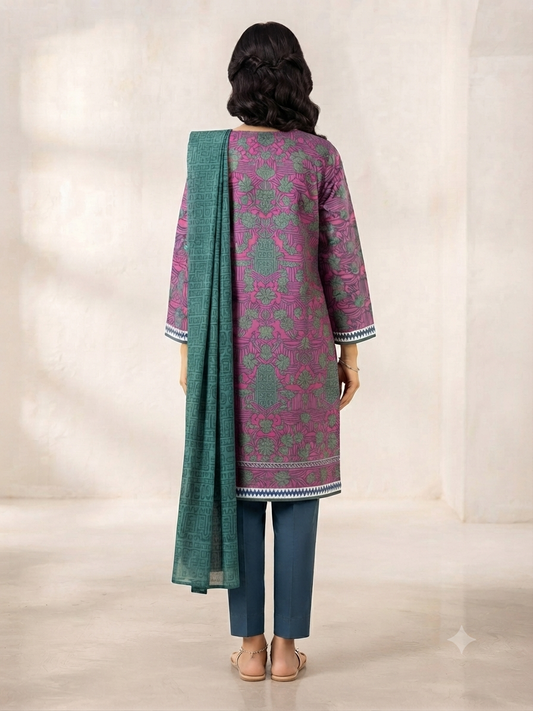 ALKARAM | STITCHED 3-PIECE | PRINTED LAWN SUIT