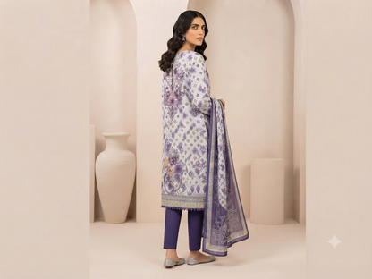 ZELLBURY | UNSTITCHED 2-PIECE | EMBROIDERY SHIRT TROUSER LAWN SUIT