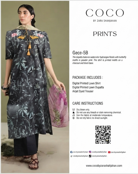COCO | UNSTITCHED 3-PIECE | PRINTED LAWN SUIT