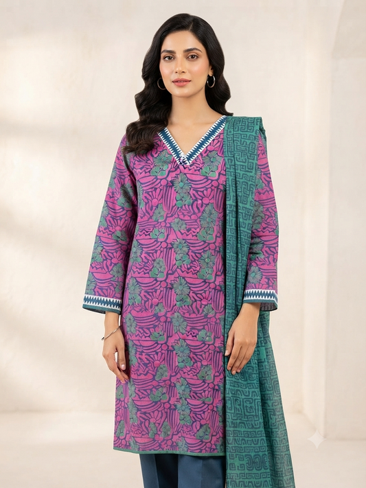 ALKARAM | STITCHED 3-PIECE | PRINTED LAWN SUIT