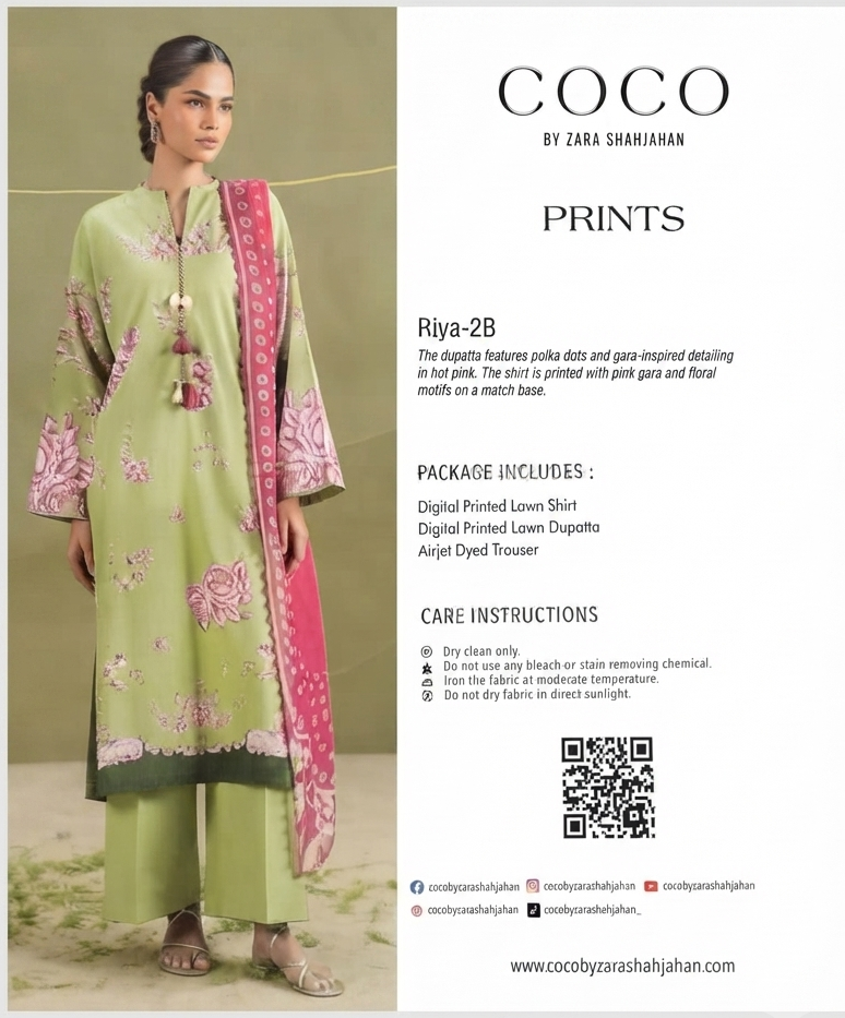 COCO | UNSTITCHED 3-PIECE | PRINTED LAWN SUIT