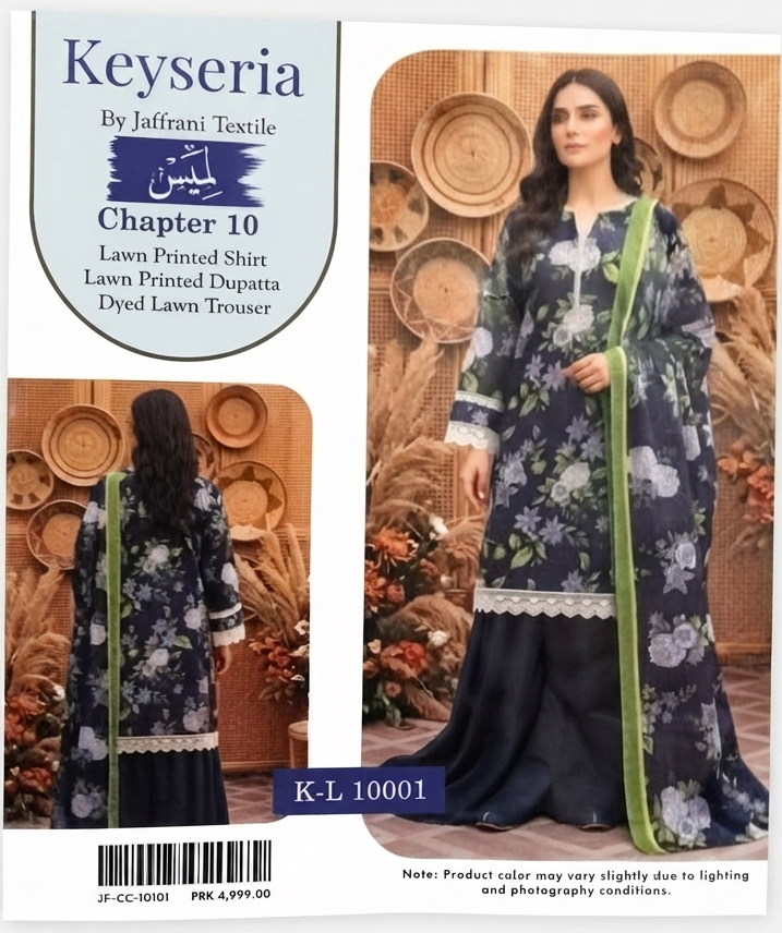 KEYSERIA | UNSTITCHED 3-PIECE | PRINTED LAWN SUIT