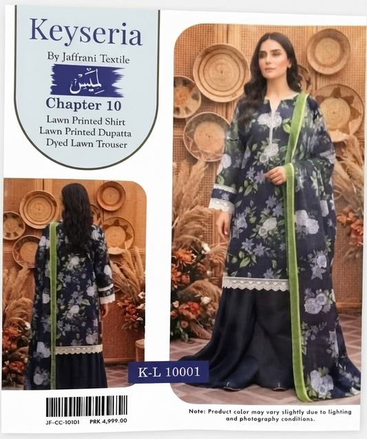 KEYSERIA | UNSTITCHED 3-PIECE | PRINTED LAWN SUIT