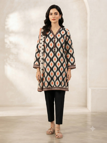 ALKARAM | STITCHED 3-PIECE | PRINTED LAWN SUIT