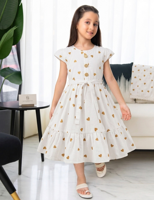 KIDS 2-PIECE | PRINTED COTTON FROK SUIT | GIRLS SUIT
