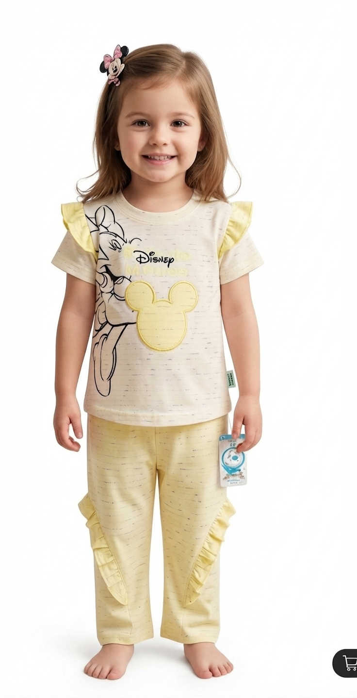 GIRLS CHINA STUFF 2PC SUIT - YELLOW