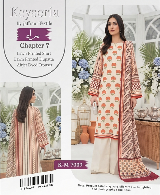 KEYSERIA | UNSTITCHED 3-PIECE | PRINTED LAWN SUIT