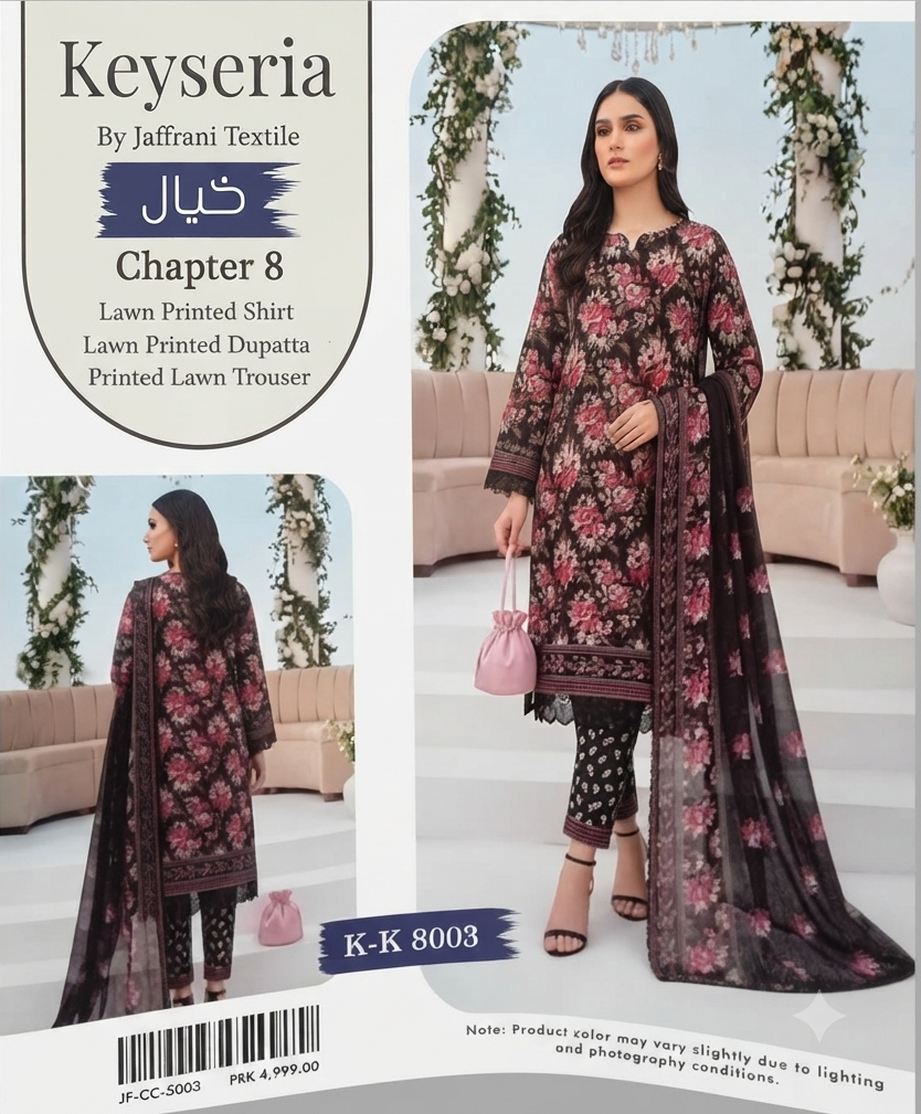 KEYSERIA | UNSTITCHED 3-PIECE | PRINTED LAWN SUIT