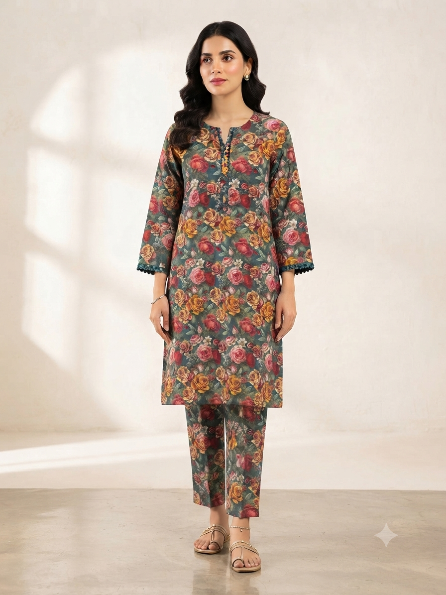 BIN FATIMA | STITCHED 2-PIECE | PRINTED LAWN SUIT