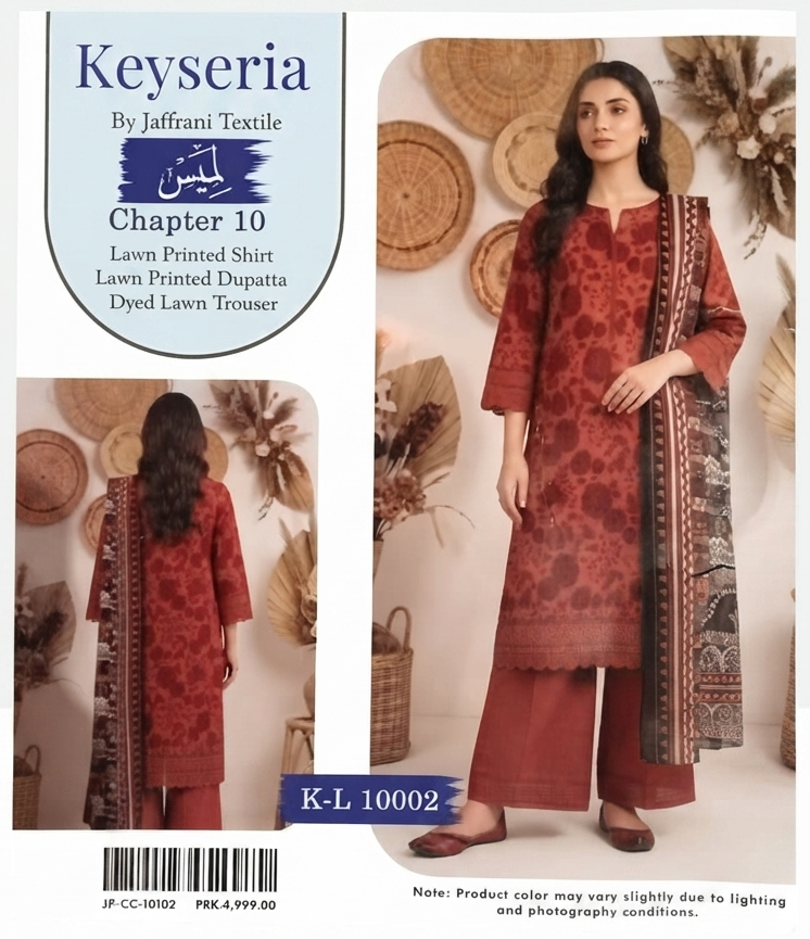 KEYSERIA | UNSTITCHED 3-PIECE | PRINTED LAWN SUIT