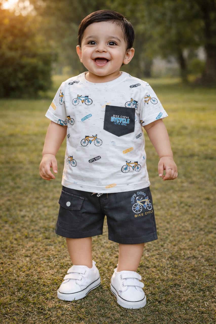 BOYS COTTON 2PC - BYCYLCE