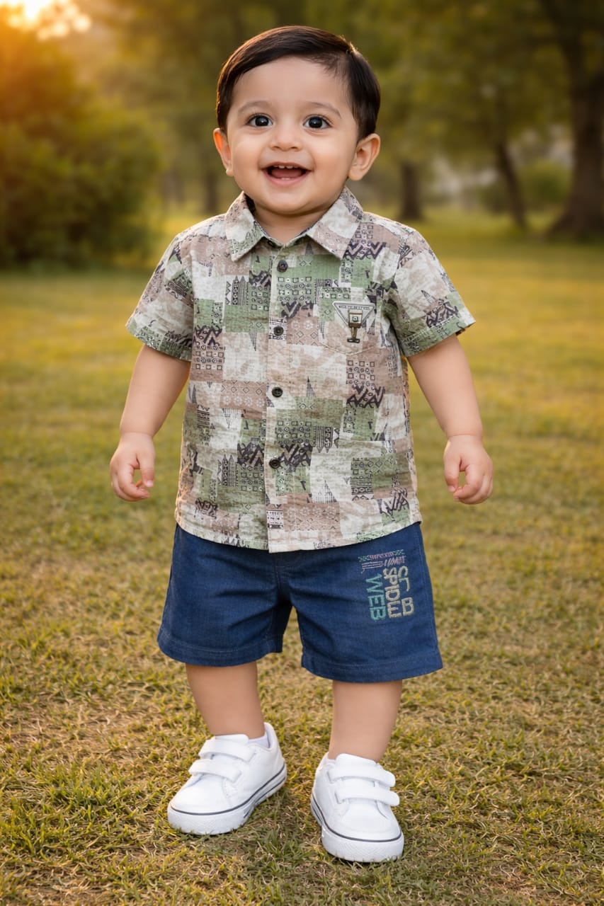BOYS COTTON 2PC - SPIDER WEB