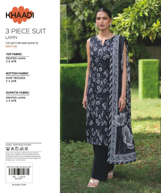KHAADI | UNSTITCHED 3-PIECE | PRINTED LAWN SUIT | SS2916B