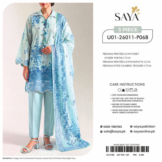 SAYA Unstitched 3-Piece - U01-26011-P06B