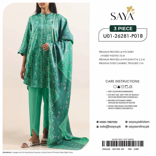 SAYA Unstitched 3-Piece - U01-26281-P01B